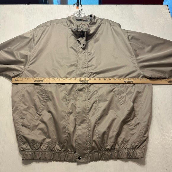 Vintage Greg Norman Collection Golf Jacket Shark Logo Beige Windbreaker L Korea - Picture 4 of 12